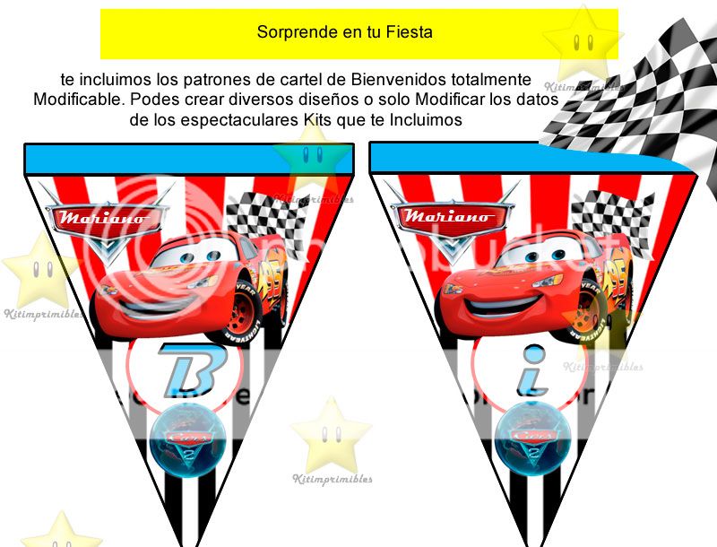 Kit Imprimible Candy Bar Golosinas De Cars Tita Yapa Y Mas kit